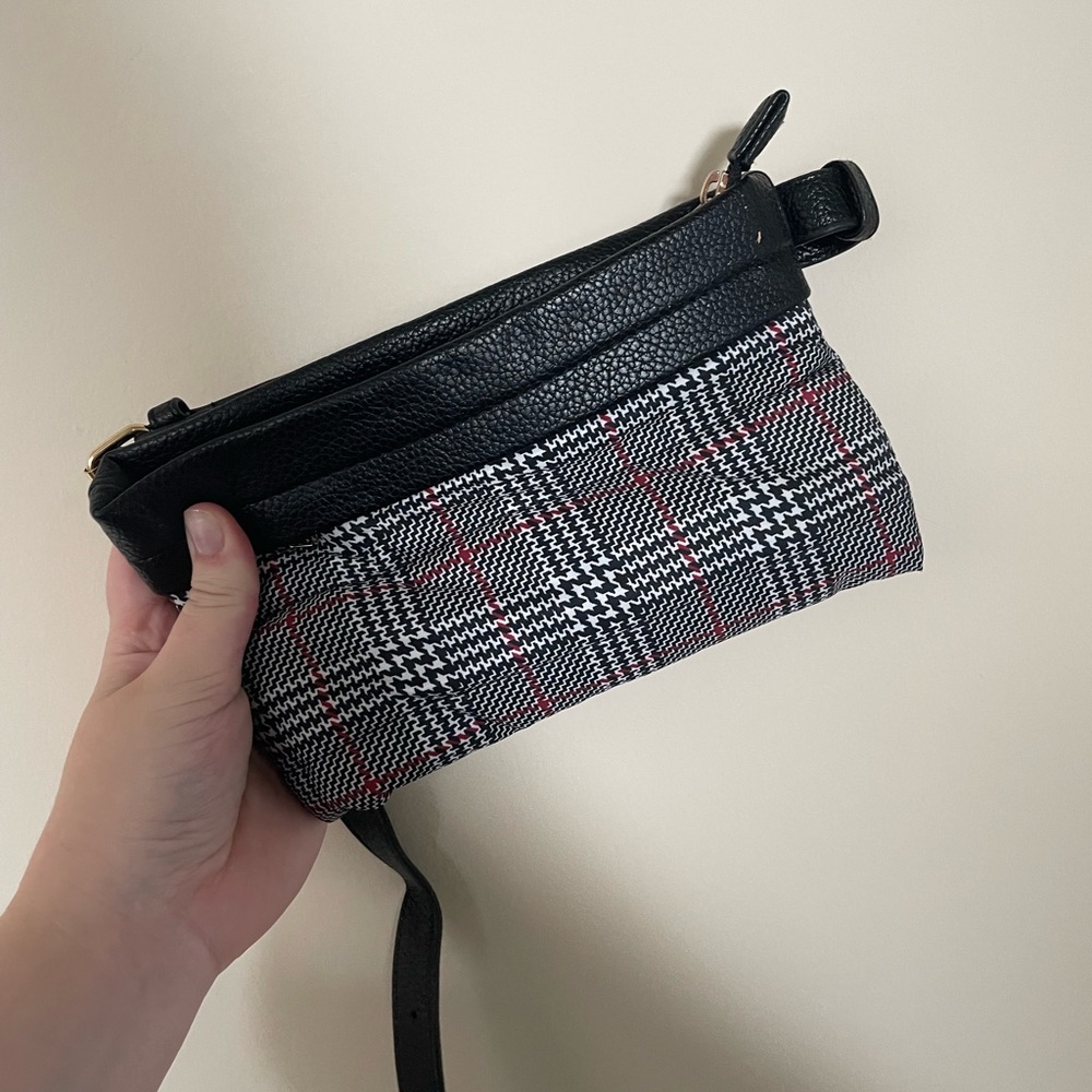 Black and Plaid Fanny Pack